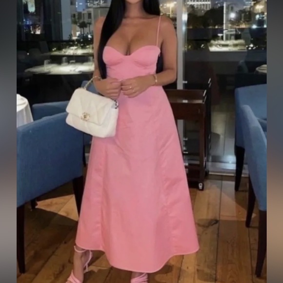 Zara Dresses & Skirts - ZARA pink poplin midi dress